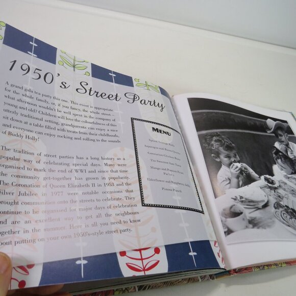 Style Me Vintage Tea Parties Hardback 8x8" 144pgs spans 1930s, 1940s, 1950s - Picture 5 of 16